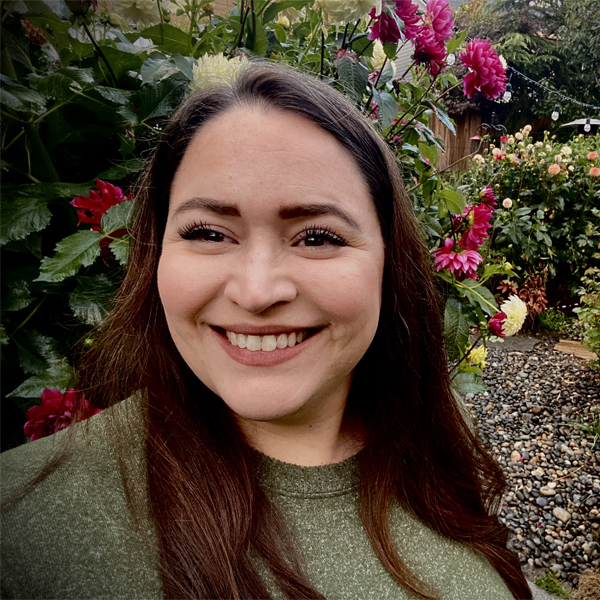 Deanna Anthony in her dahlia field