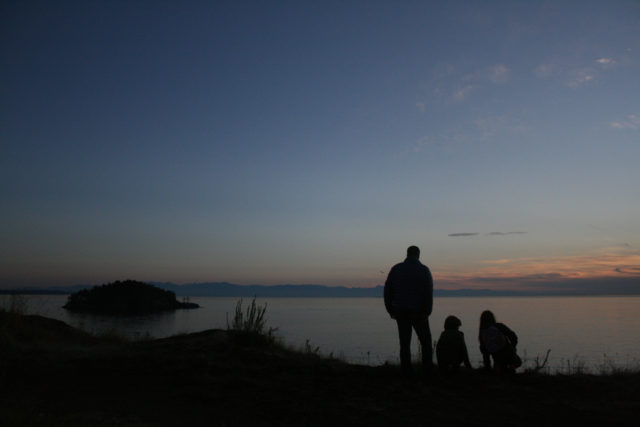 Skagit Valley Washington at dusk