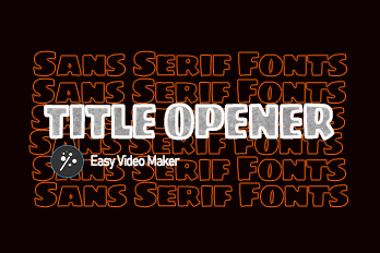 Title Opener - Text Video Shapes of Sans Serif Fonts