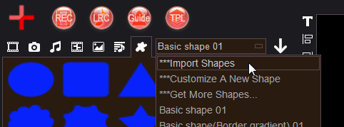 import video shapes