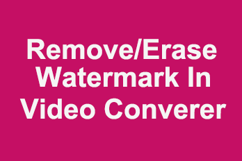 The fastest way to remove/erase watermark from videos is to use Easy Video Converter
