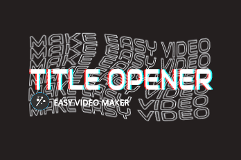Title Opener - Text Video Shapes of Serif Fonts