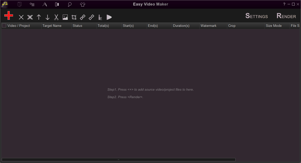Easy Video Maker v7 main UI